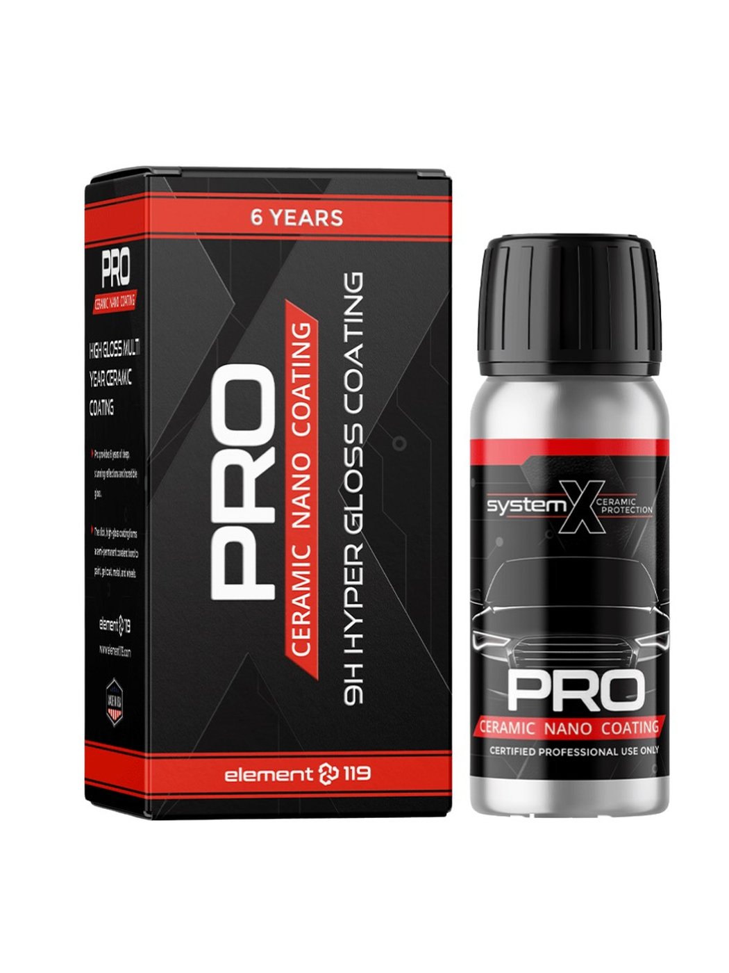 System X PRO ceramic nano coating — 6 year protection