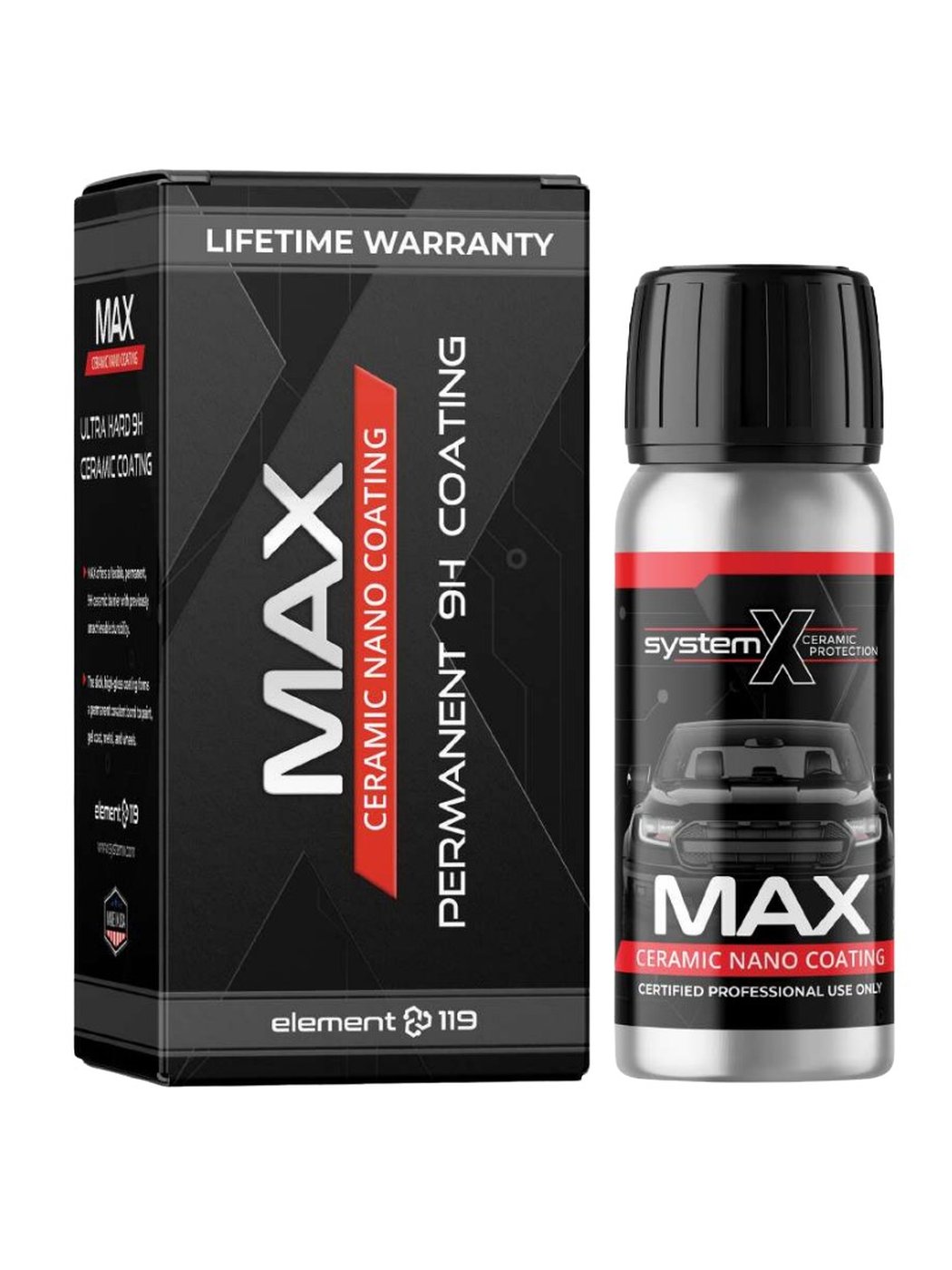 System X MAX ceramic nano coating — lifetime protection